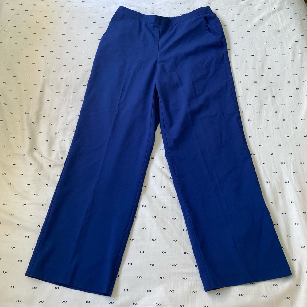 Straight leg blue pants